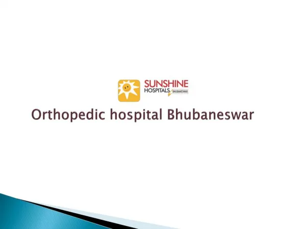 Orthopedic hospital bhubaneswar