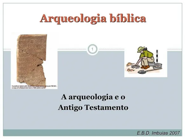 A arqueologia e o Antigo Testamento