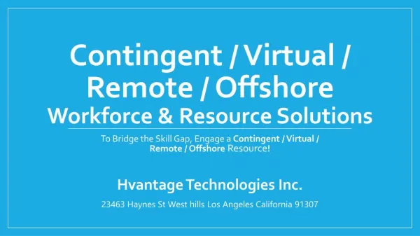 Contingent workforce solutions back office