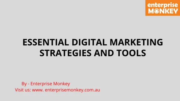 ESSENTIAL DIGITAL MARKETING STRATEGIES AND TOOLS TO MAKE USE OF IN 2016