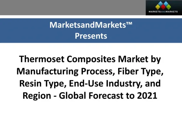 Thermoset Composites Market worth 57.98 Billion USD by 2021