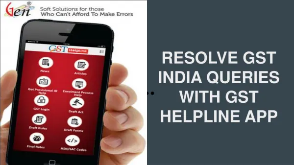 GST App to Resolve GST Queries