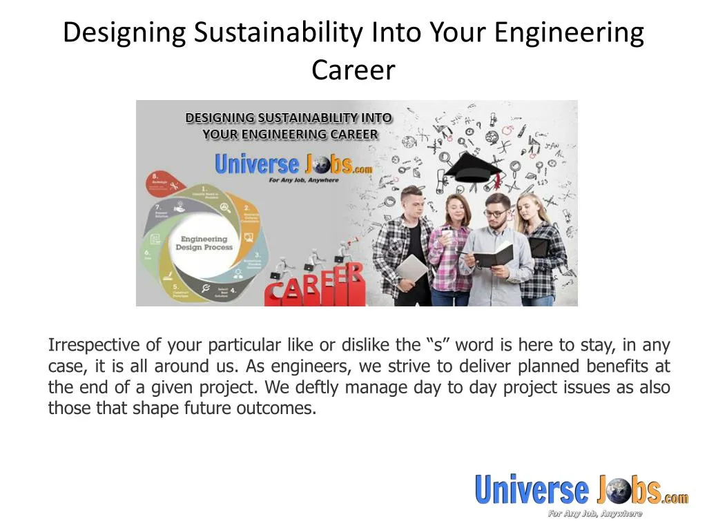 designing sustainability into your engineering career