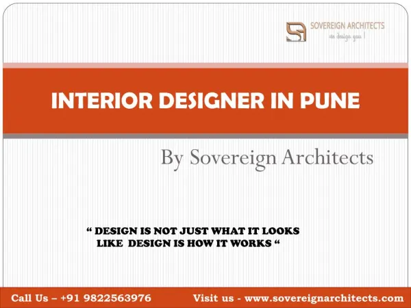 Interior designer in Pune by Sovereign Architects