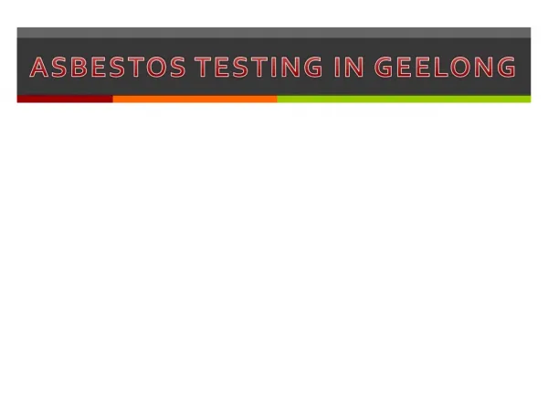 Asbestos Testing Geelong