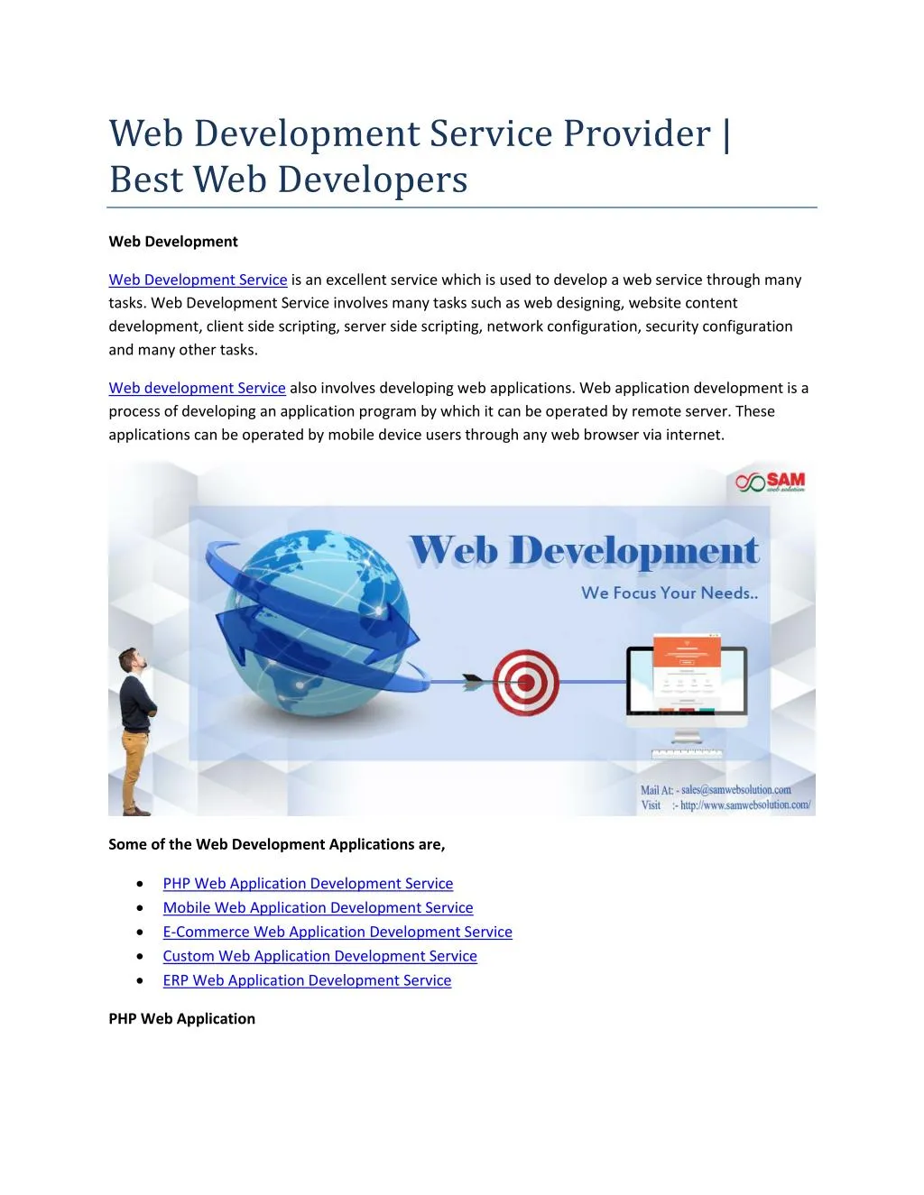 web development service provider best
