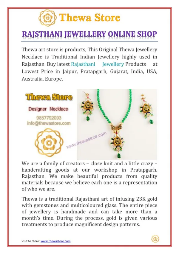 Rajasthani Jewellery Online Shop