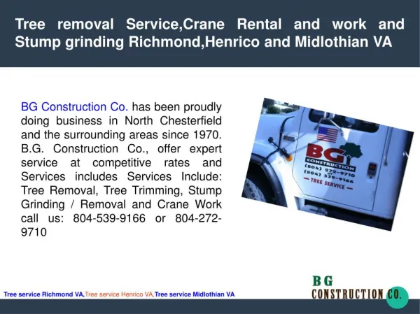 Tree service Richmond,Henrico,Midlothian VA