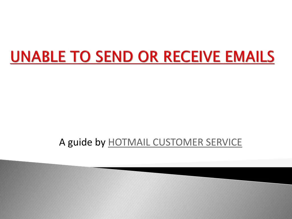 unable to send or receive emails