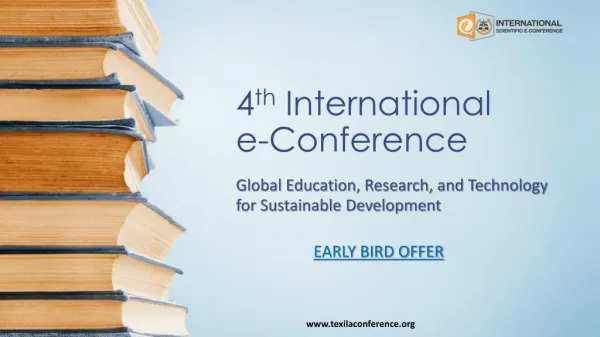 International Conference Early Bird Offer