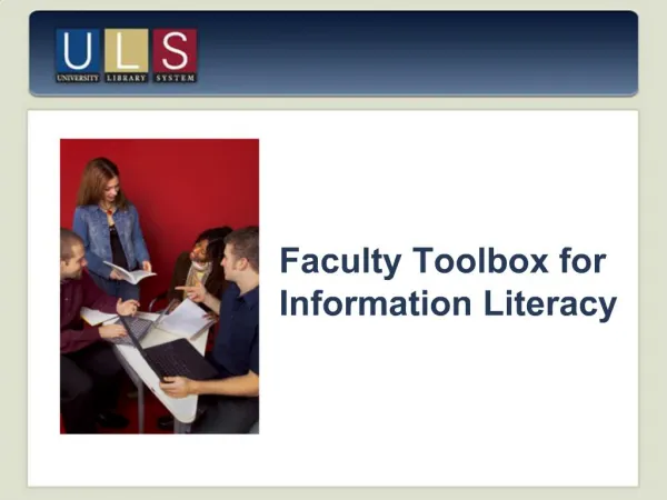 Faculty Toolbox for Information Literacy