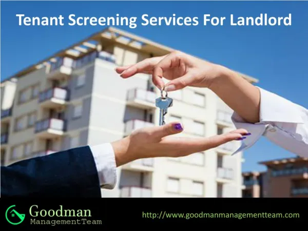 Tenant Screening Services For Landlord