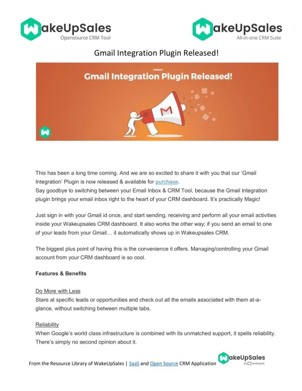 Gmail Integration Plugin Released!