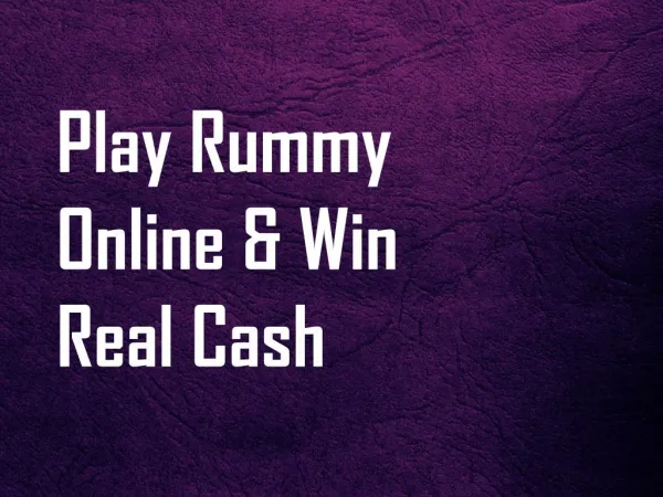 Play rummy online and win real cash