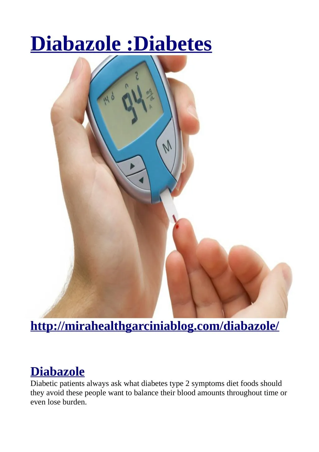 diabazole diabetes