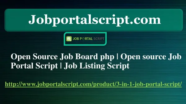 Open Source Job Board php | Open source Job Portal Script | Job Listing Script