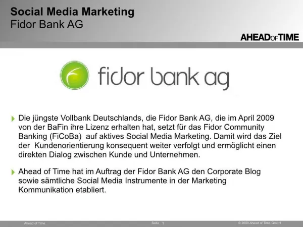 fidor bank ag erfolgreich im social media