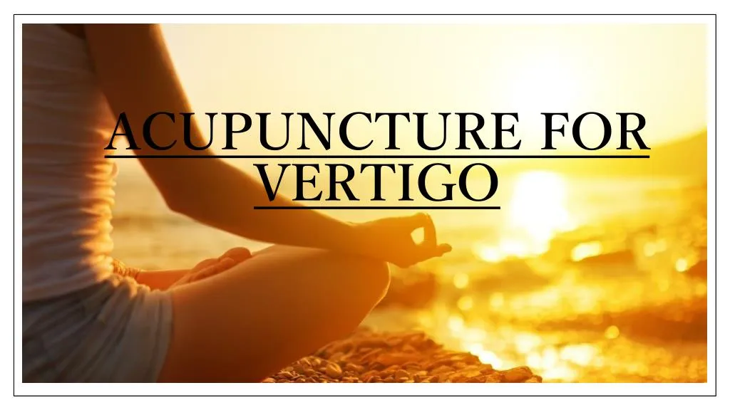 acupuncture for vertigo