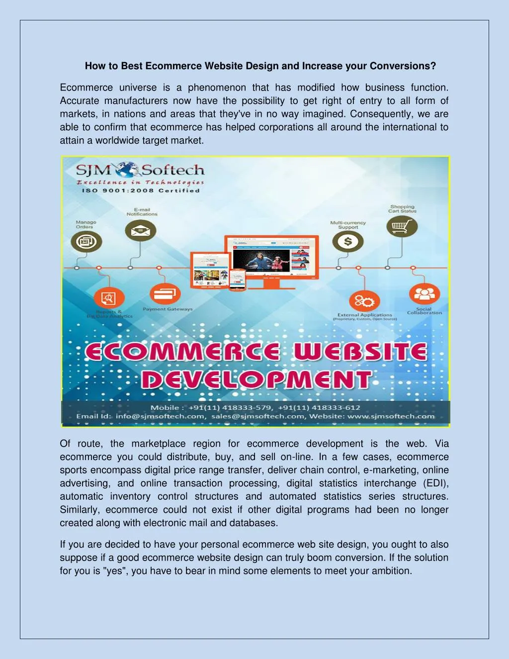 how to best ecommerce website design and increase