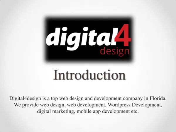 Select Digital4design Website Design Company in Florida
