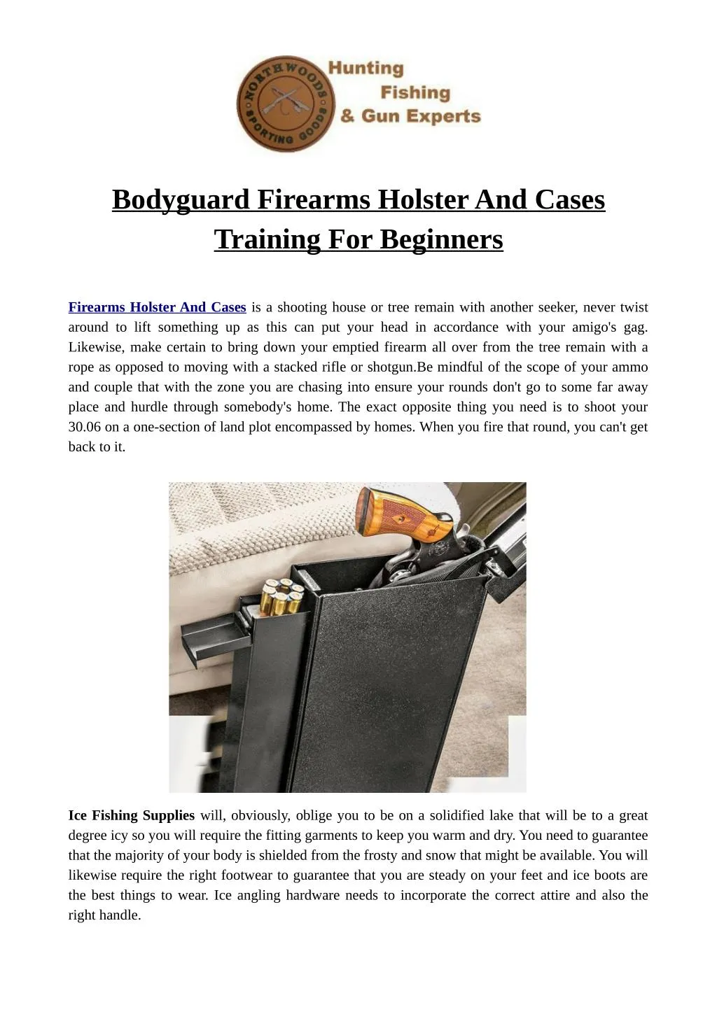 bodyguard firearms holster and cases training