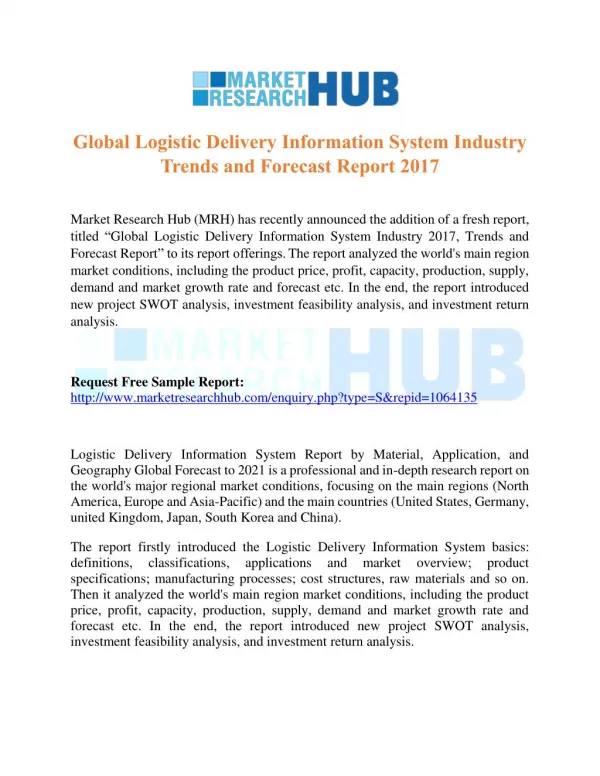 global logistic delivery information system