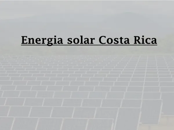 Energia solar Costa Rica - Solarlatam.com