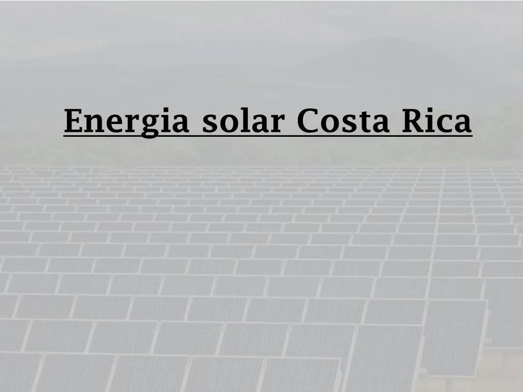 energia solar costa rica