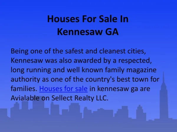 Houses For Sale In Kennesaw GA