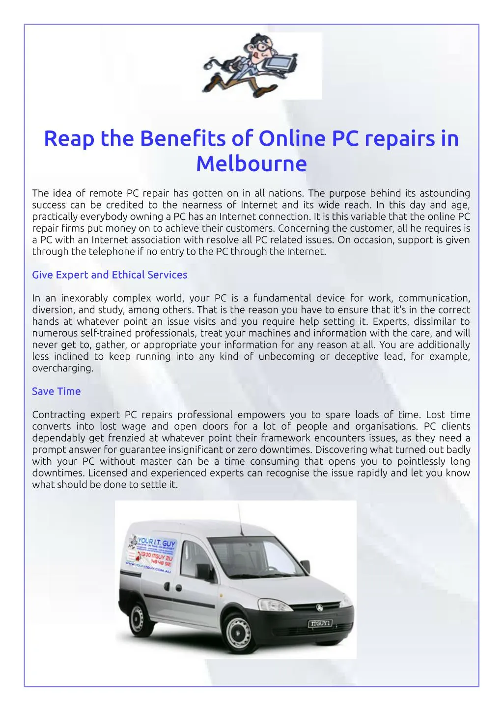 reap the benefits of online pc repairs