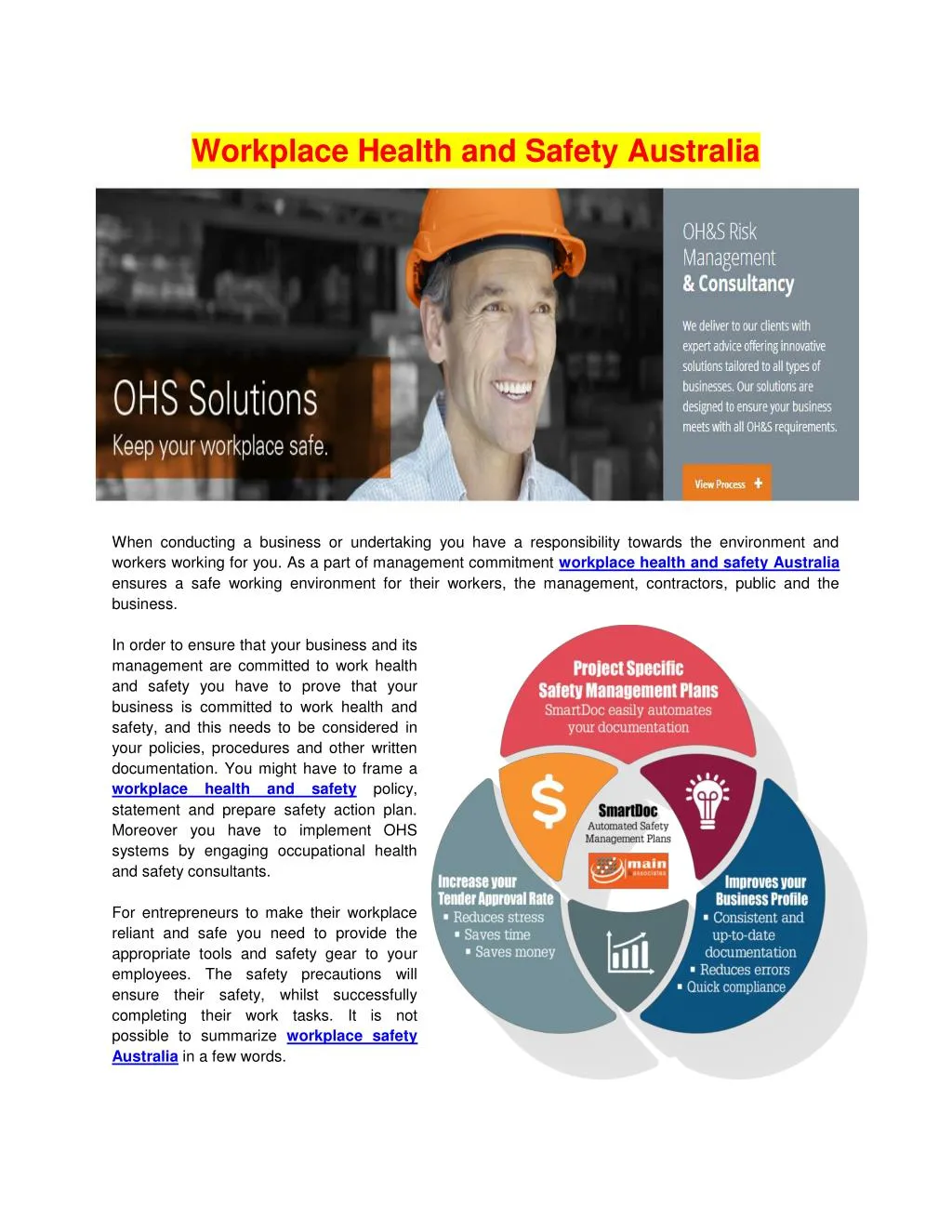 workplace health and safety australia