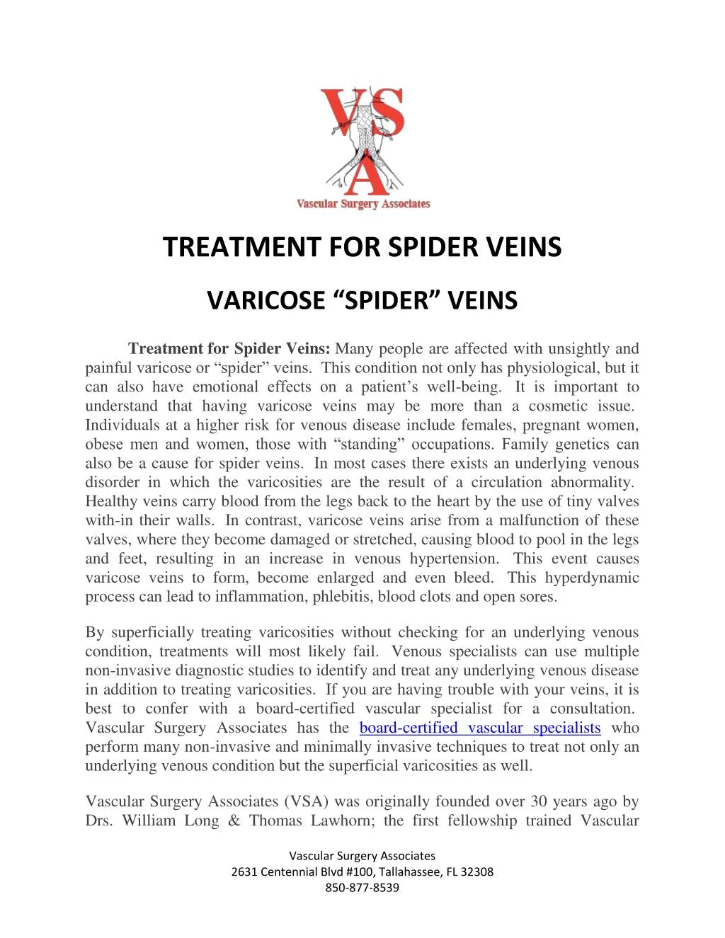 treatment for spider veins