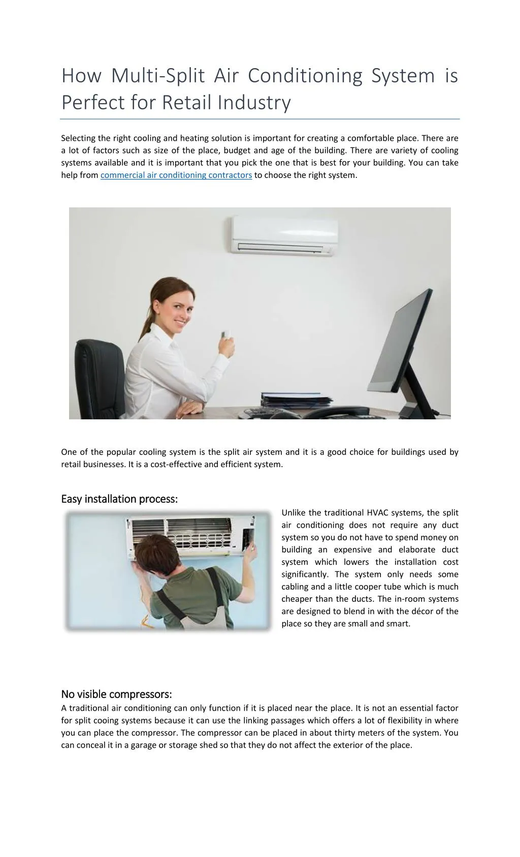 how multi split air conditioning system