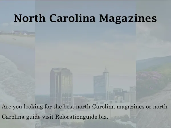 north carolina magazines - relocationguide.biz