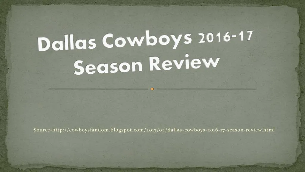 dallas cowboys 2016 17 season review