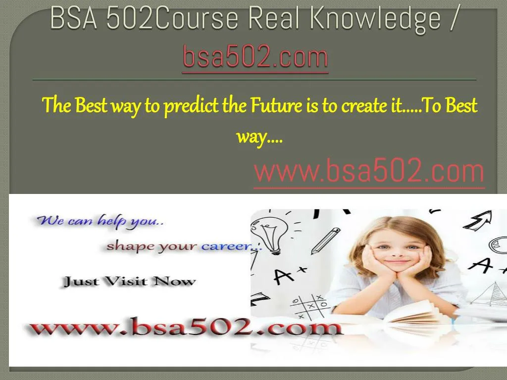 bsa 502course real knowledge bsa502 com