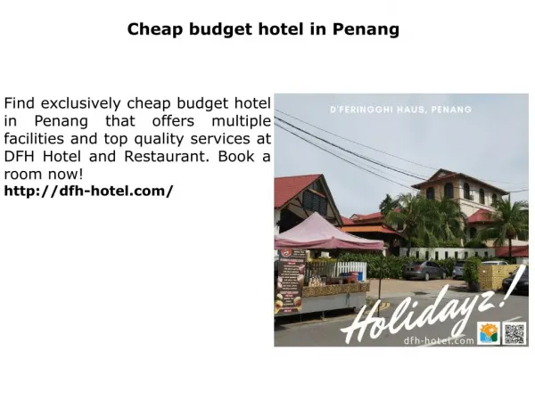 Cheap budget hotel in Penang