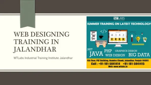 Web Designing Training Course in Jalandhar, Punjab - WTLabs Institute