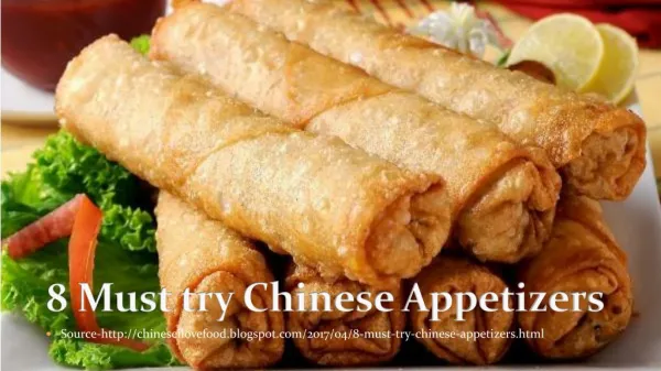 8 Must try Chinese appetizers