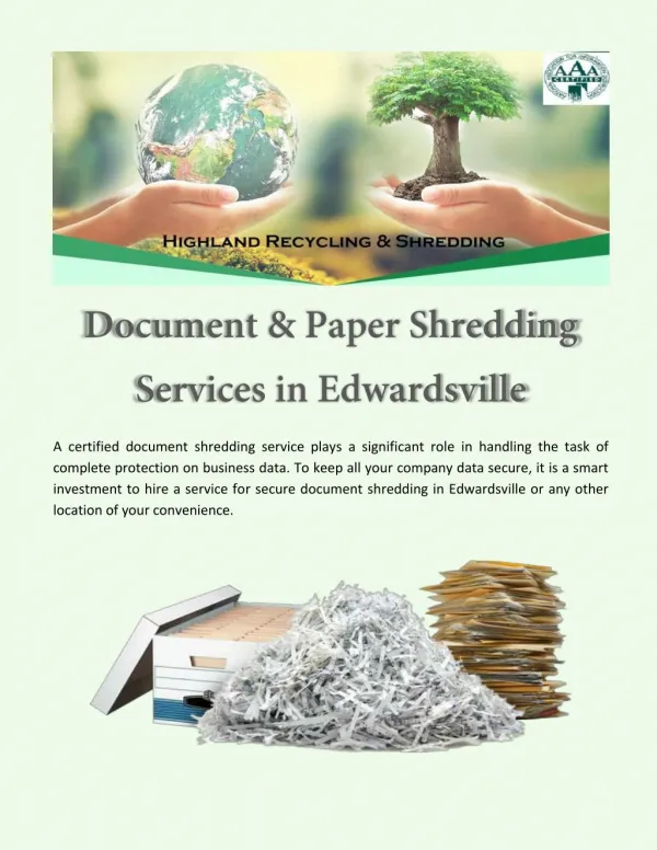 Document & Paper Shredding Services in Edwardsville