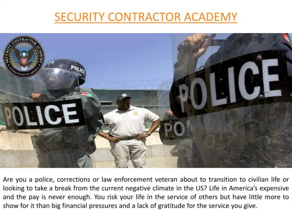 Security Contractor Academy