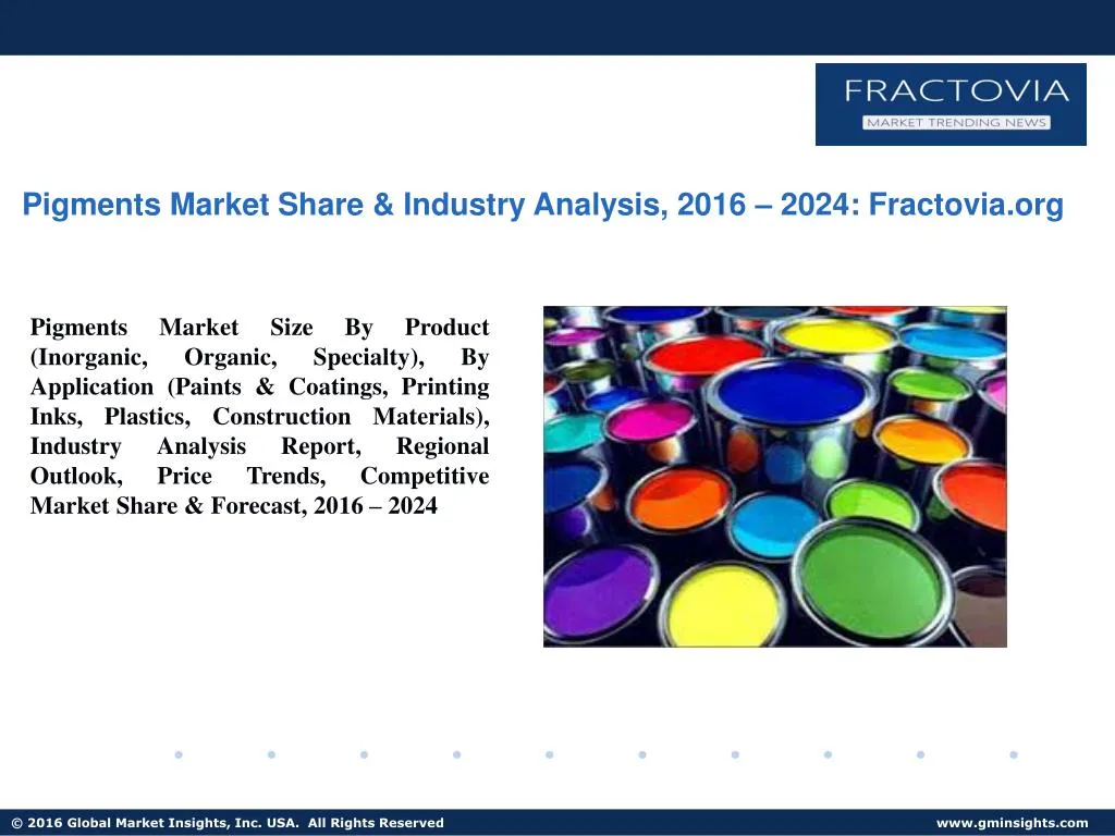 pigments market share industry analysis 2016 2024