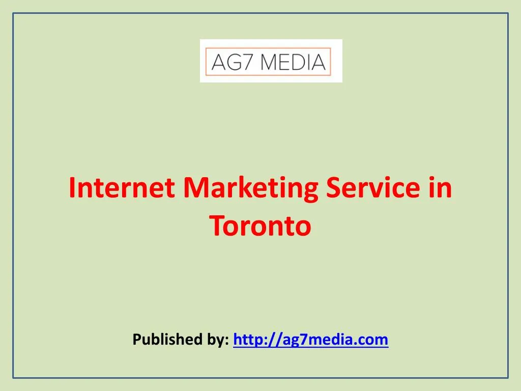 internet marketing service in toronto