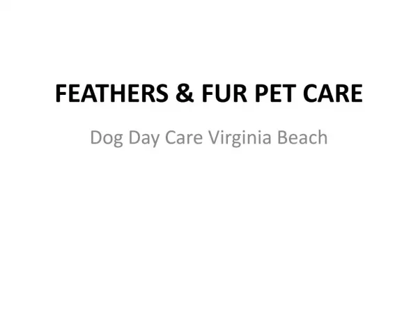 Feathers & Fur Pet Care