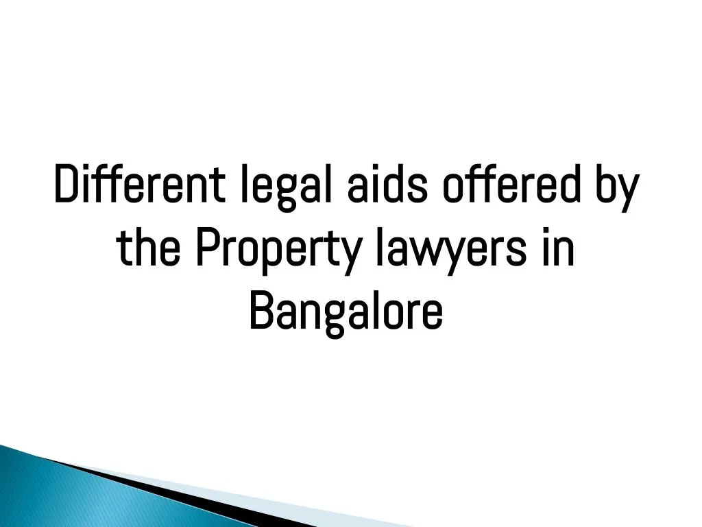 different legal aids offered by the property
