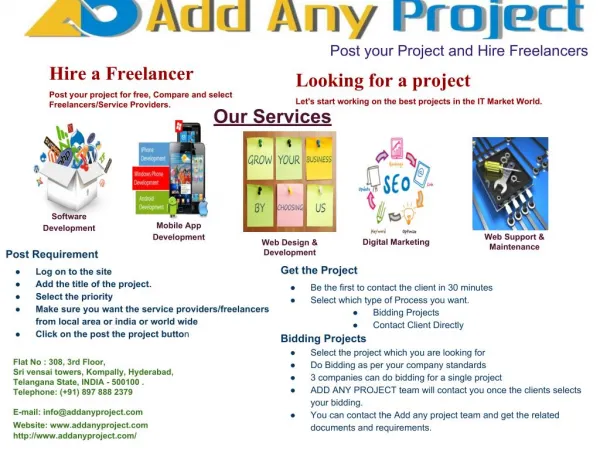 Best Freelancing Portal in India | Addanyproject