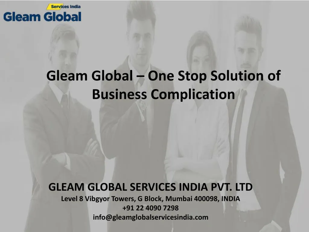 gleam global one stop solution of business