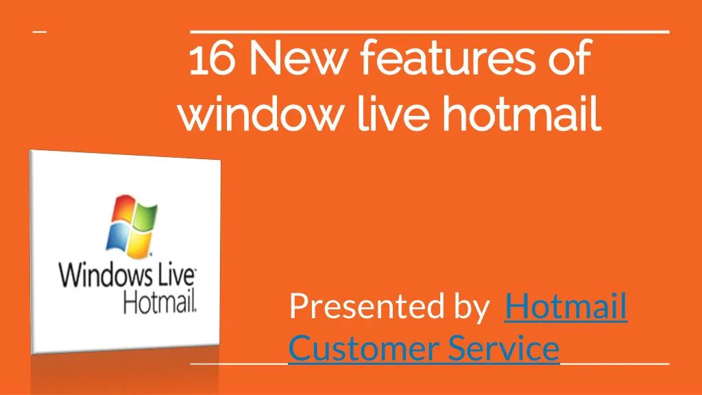 16 new features of window live hotmail