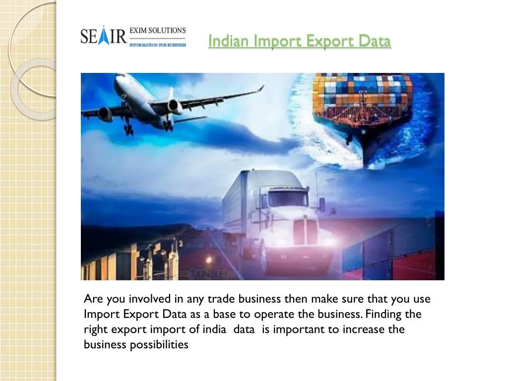 indian import export data