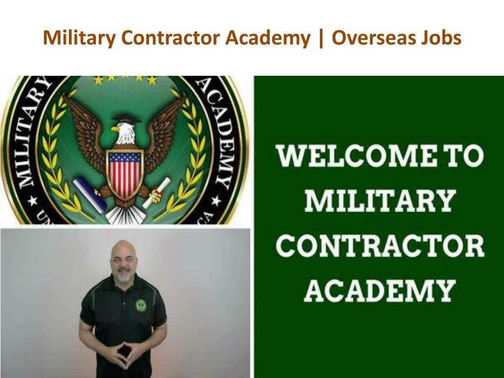 military contractor academy overseas jobs